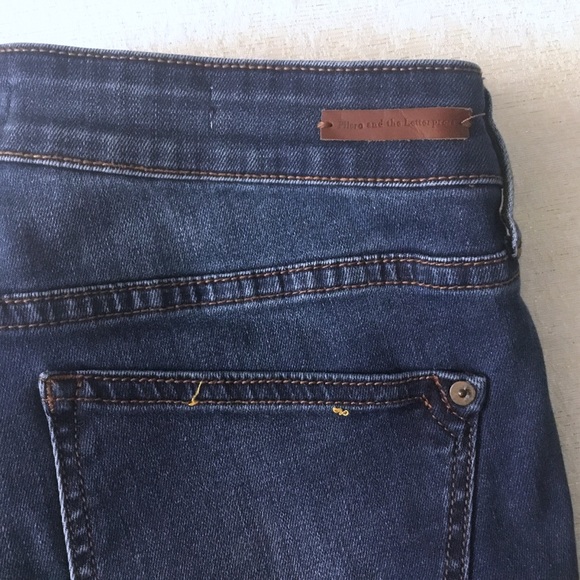 Pilcro And The Letterpress Mid-Rise Skinny Jeans Woman’s Size 30 Blue Slit Hem - Picture 5 of 16